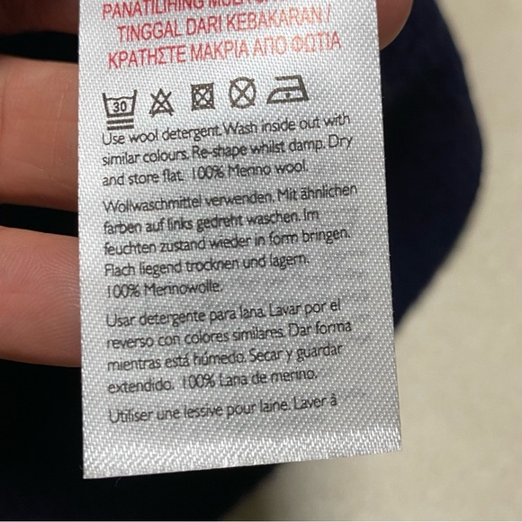 Jack Wills Sweater Women’s Size 4 Navy Cable knit Merino Wool Blend Sweater - Picture 11 of 15